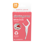 Box of Dentagenie braces flosser with 36 flosspyx on a white background