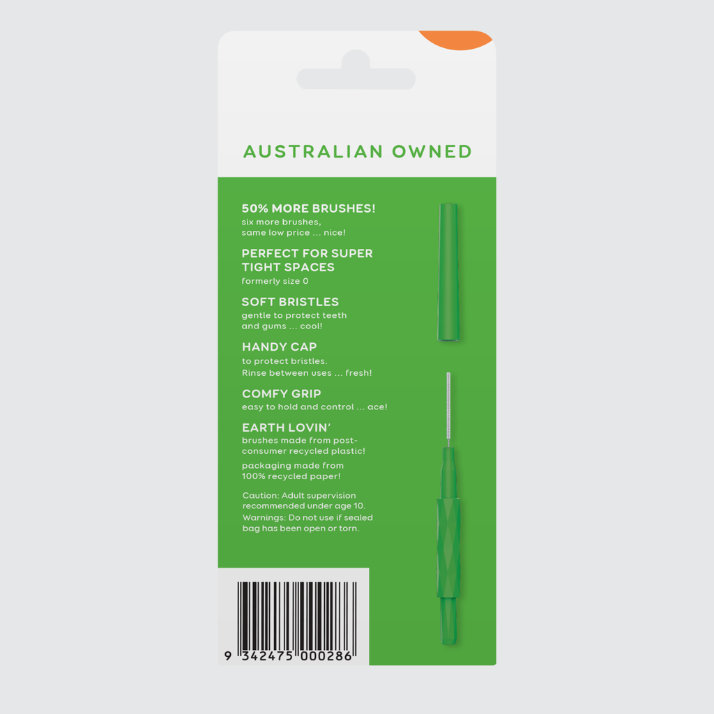 Dentagenie Dental Brush Super Tight Green 18 pk