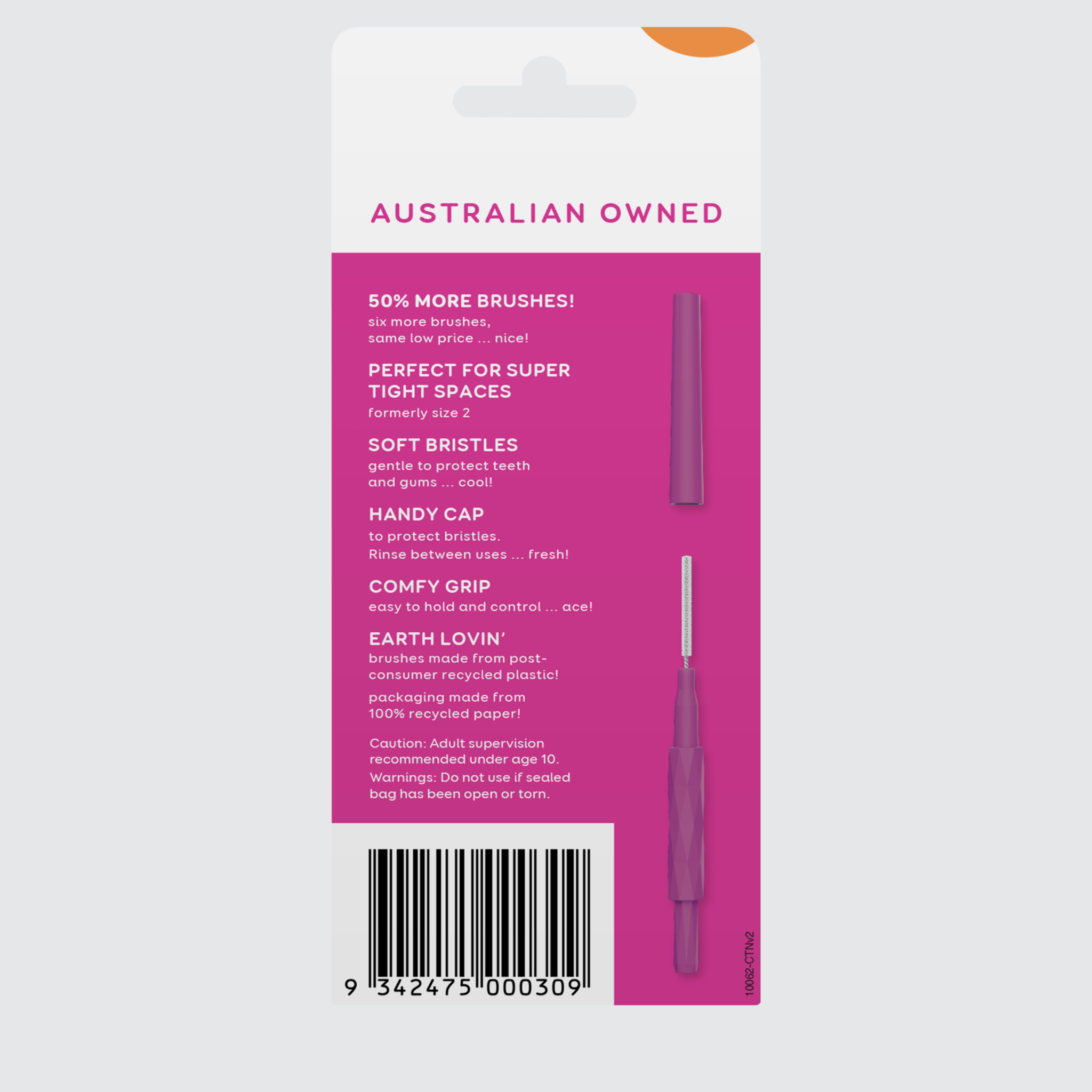 Dentagenie Dental Brush Tight Pink 18 pk