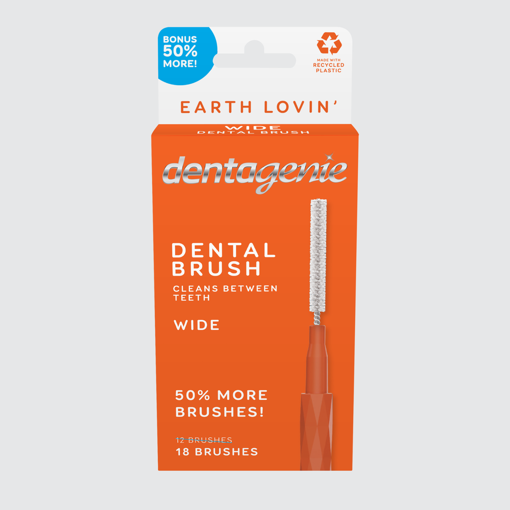 Dentagenie Dental Brush Wide Orange 18 pk