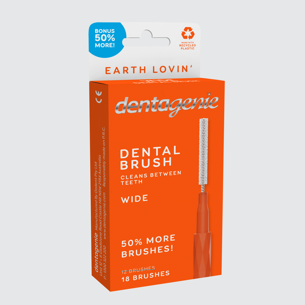 Dentagenie Dental Brush Wide Orange 18 pk