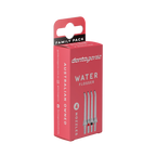 Red packaging of Dentagenie water flosser nozzles on a white background